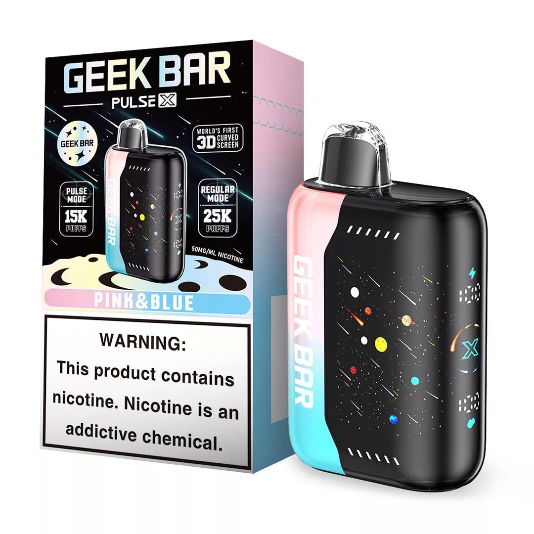 Pink & Blue Geek Bar Pulse Disposable Vape